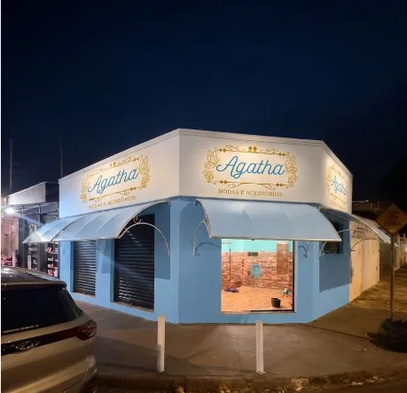 Projeto de comunicação visual produzido pela W.Art para Agatha Modas e Acessórios